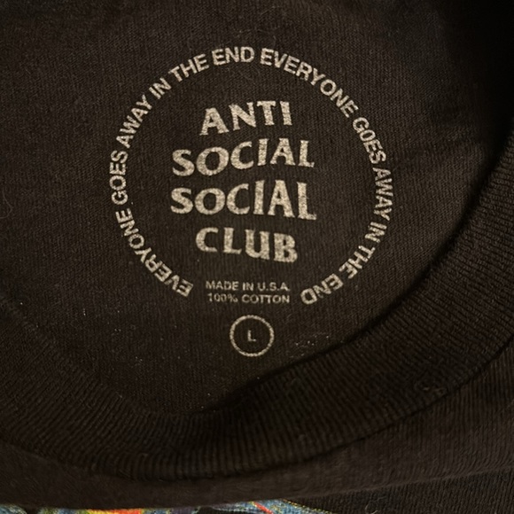 Anti social social club Blow to The Chest T-shirt size large Authentic - Picture 2 of 5
